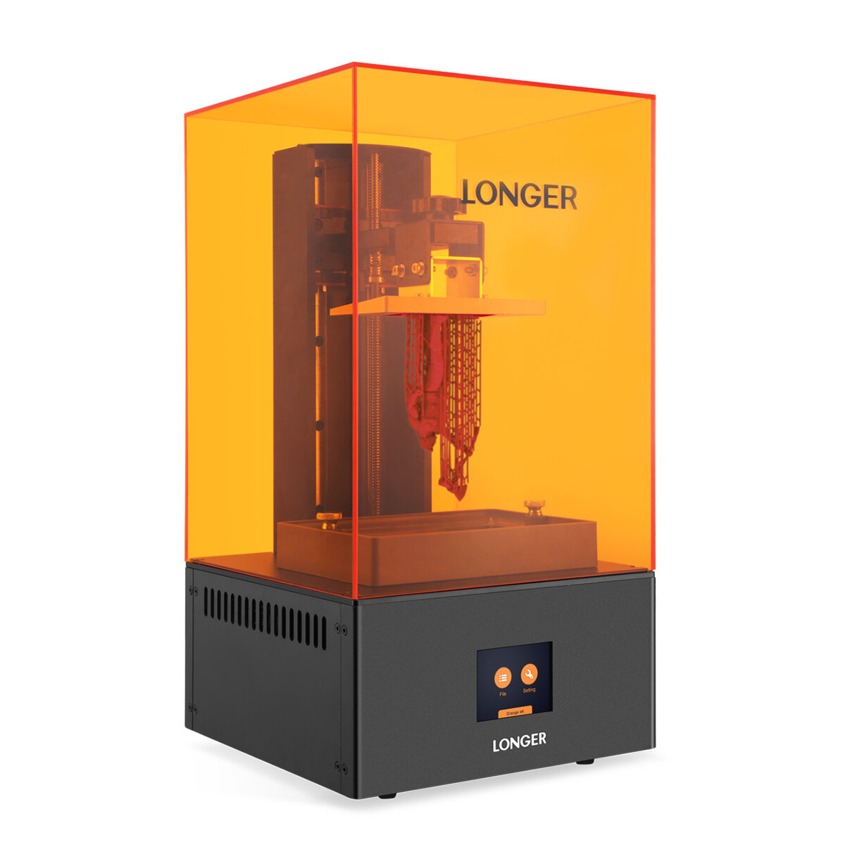 [EU/US Direct] LONGER Orange 4K Resin 3D Printer, 10.5/31.5um Resolution, Parallel UV Lighting, Dual Z-Axis, Liner Guide, 118*66